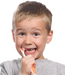 Boy Brushing Teeth